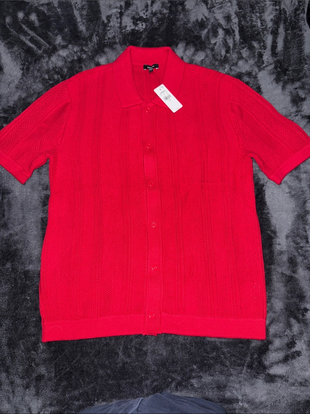 Express Cotton Short Sleeve Sweater Polo - XS